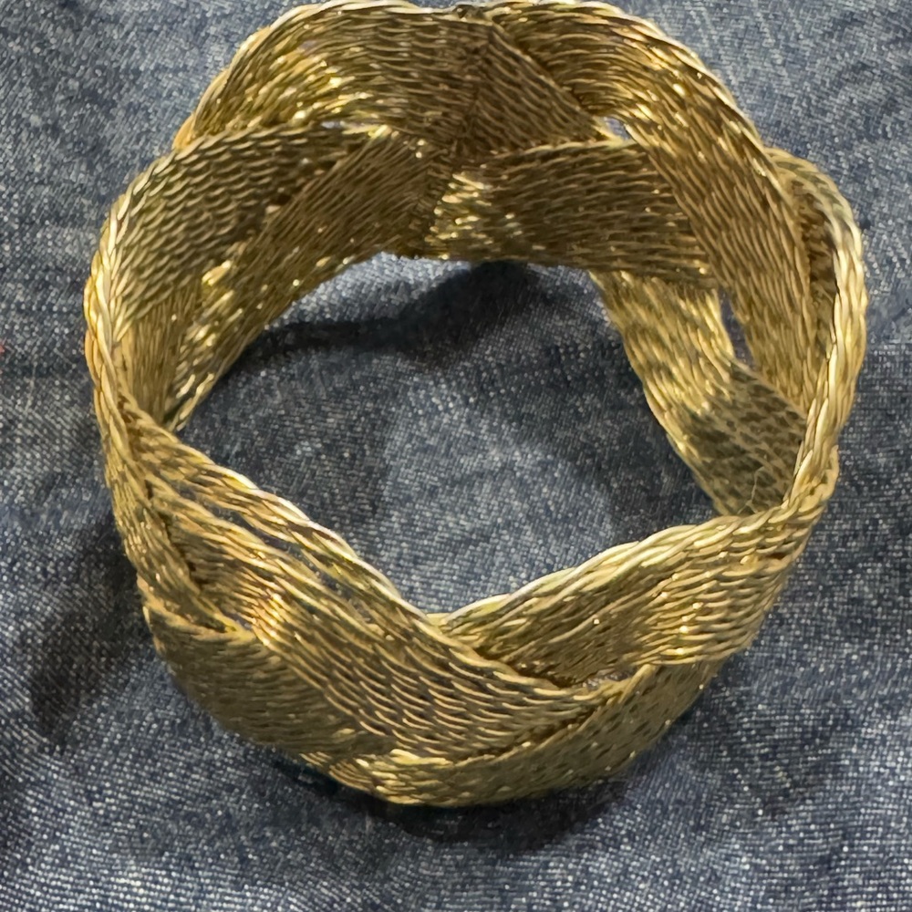 Vintage Braided Gold-Tone Bracelet
